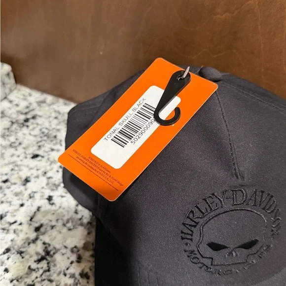 Harley-Davidson Tonal Skull Black Embroidered Cap SnapBack - Picture 4 of 7